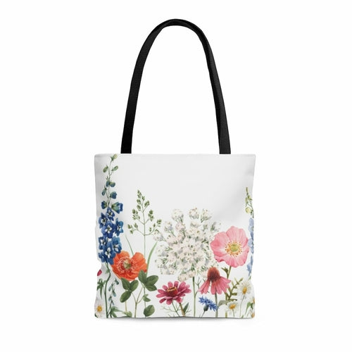 Dobbelsidig Vår Blomster Print Tote Bag (veske)