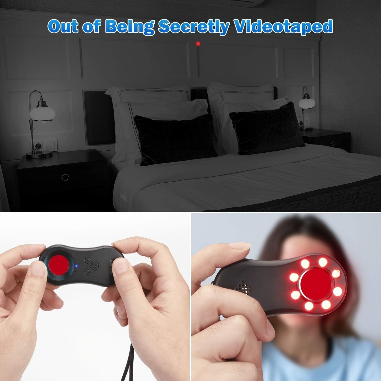 Hidden Camera Detectors; LED Hidden Device Detector With Infrared